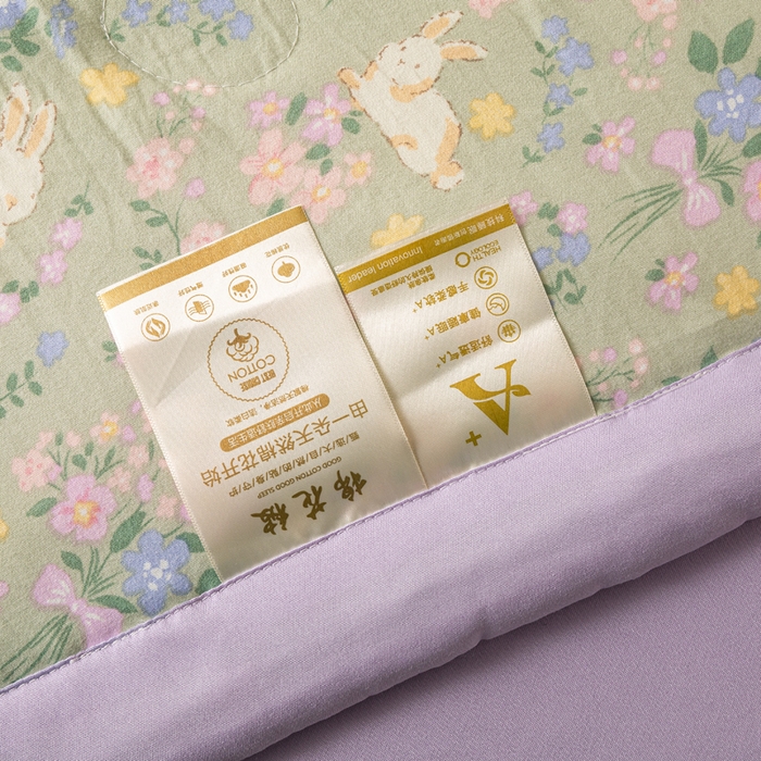 91家纺网 家纺一手货源 找家纺 爱屋及屋 2026新款水洗棉印花夏被夏凉被被子被芯 春意