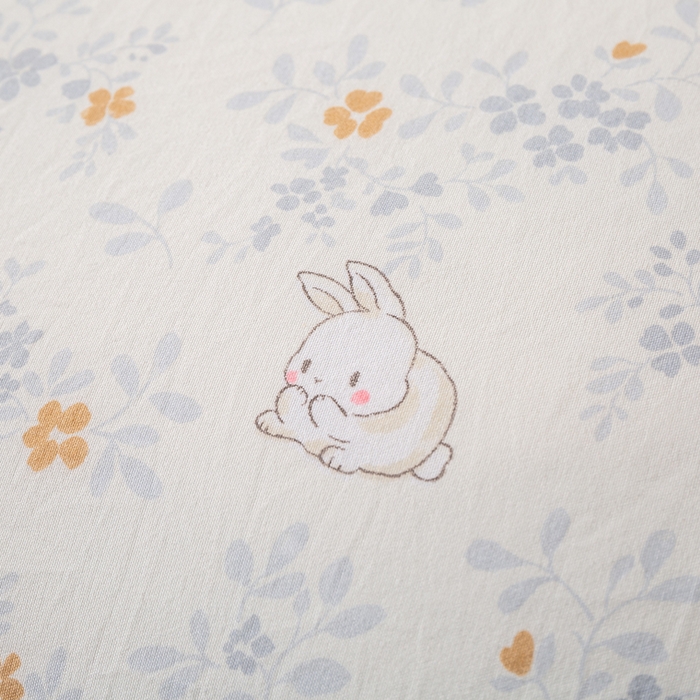 91家纺网 家纺一手货源 找家纺 爱屋及屋 2026新款水洗棉印花夏被夏凉被被子被芯 萌兔花园