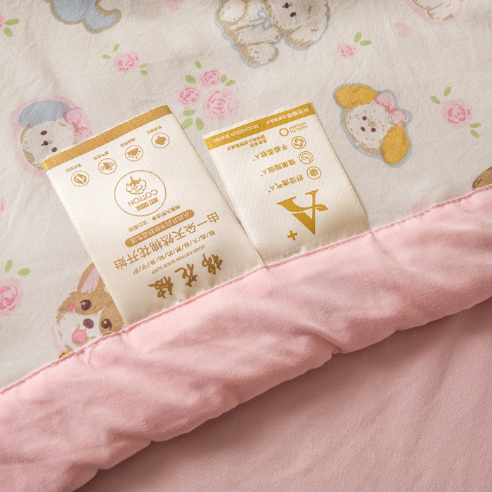 91家纺网 家纺一手货源 找家纺 爱屋及屋 2026新款水洗棉印花夏被夏凉被被子被芯 萌宠乐园