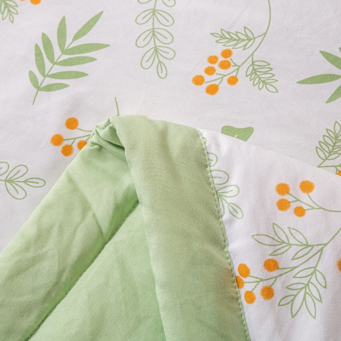 91家纺网 家纺一手货源 找家纺 爱屋及屋 2026新款水洗棉印花夏被夏凉被被子被芯 清新绿意