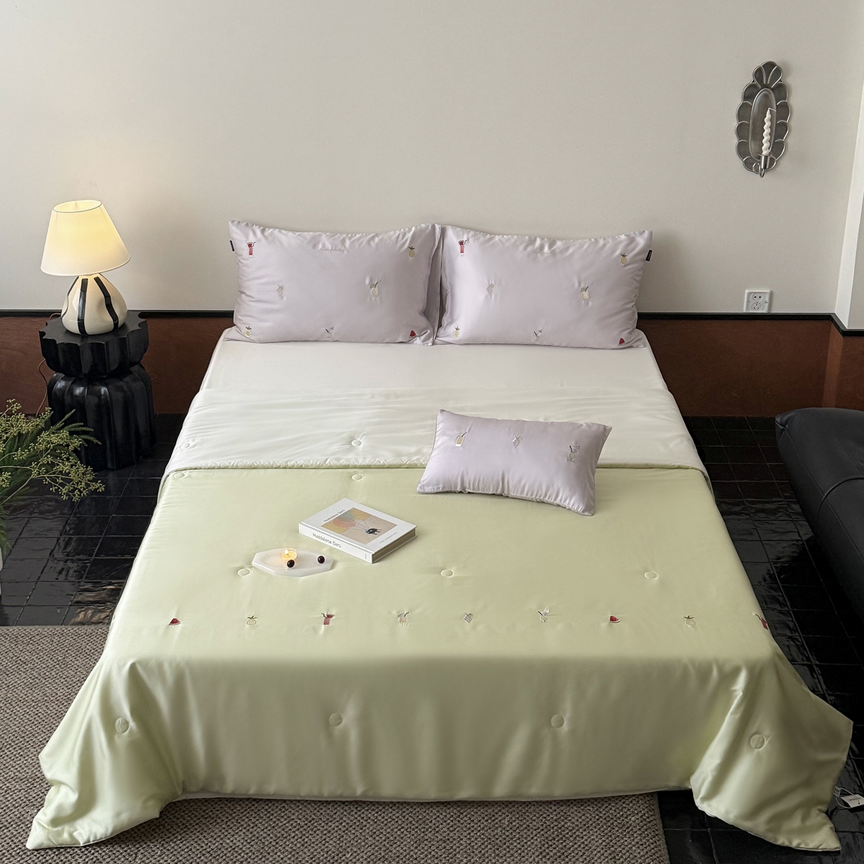 91家纺网 家纺一手货源 找家纺 （总）鹿班家居 2026夏季新品60S兰精天丝刺绣夏被系列-夏日缤纷（标准会员-20元）