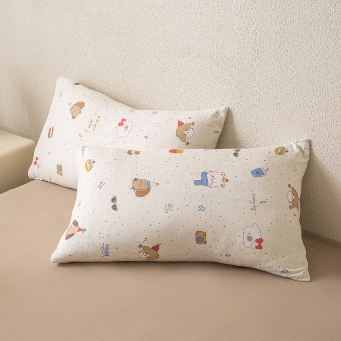 91家纺网 家纺一手货源 找家纺 爱屋及屋 2026新款水洗棉印花夏被夏凉被被子被芯 假日小狗