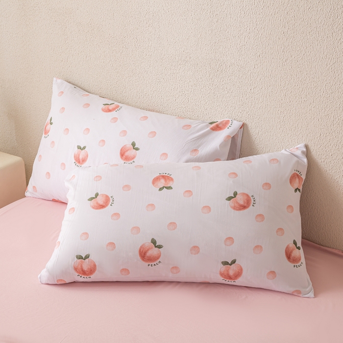 91家纺网 家纺一手货源 找家纺 爱屋及屋 2026新款水洗棉印花夏被夏凉被被子被芯 元气桃桃