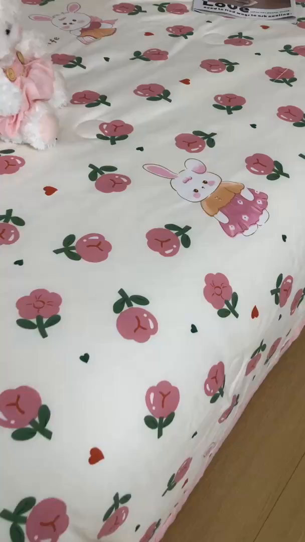 91家纺网 家纺一手货源 找家纺 爱屋及屋 2026新款水洗棉印花夏被夏凉被被子被芯 曼塔玫瑰