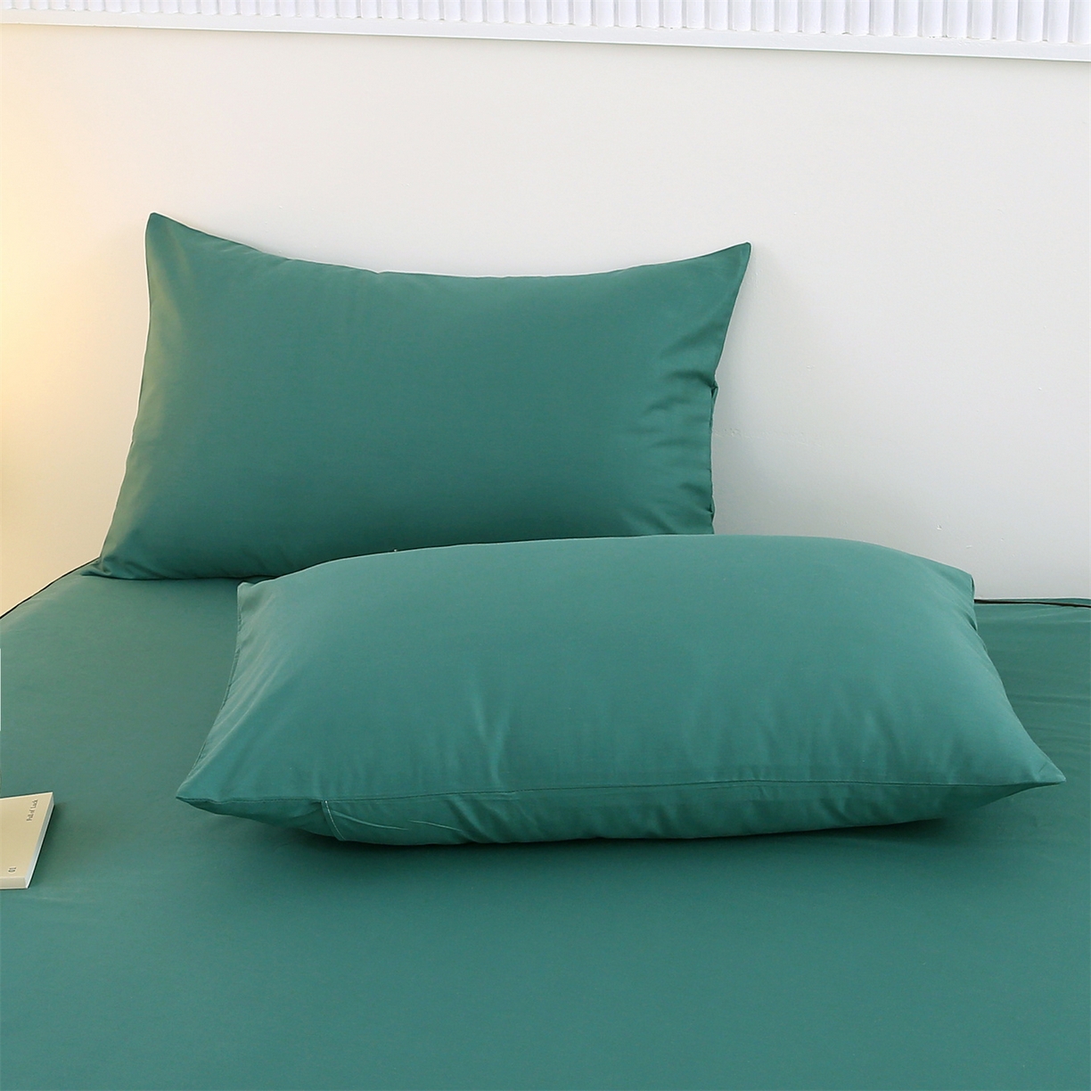 91家纺网 家纺一手货源 找家纺 乐逸家纺 2026新款斜纹全棉100%高支高密40支精美刺绣款单层床笠三件套一见倾心系列 一见倾心-复古绿