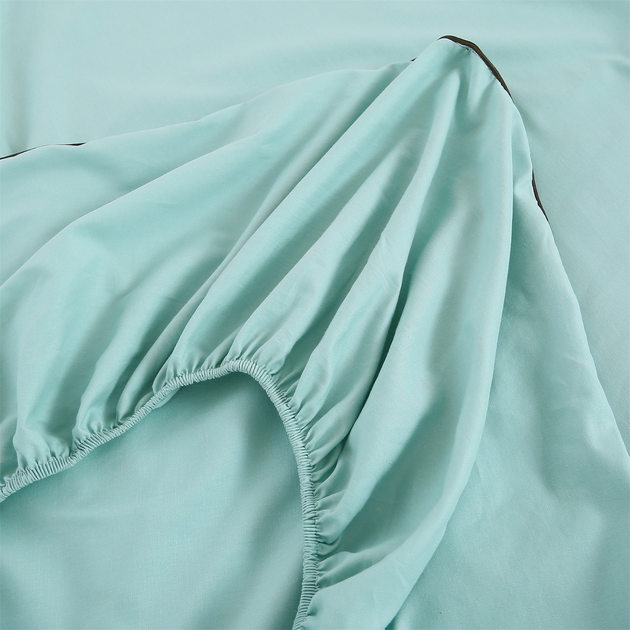 91家纺网 家纺一手货源 找家纺 乐逸家纺 2026新款斜纹全棉100%高支高密40支精美刺绣款单层床笠三件套一见倾心系列 一见倾心-蒂芙尼蓝