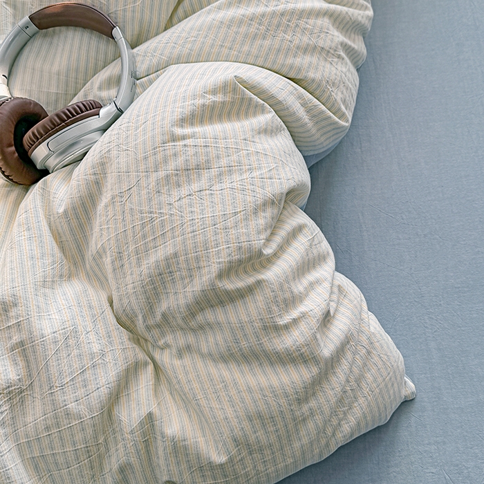 91家纺网 家纺一手货源 找家纺 梦依依 2026新款全棉色织水洗棉拉链款单品被套 玛丽兰