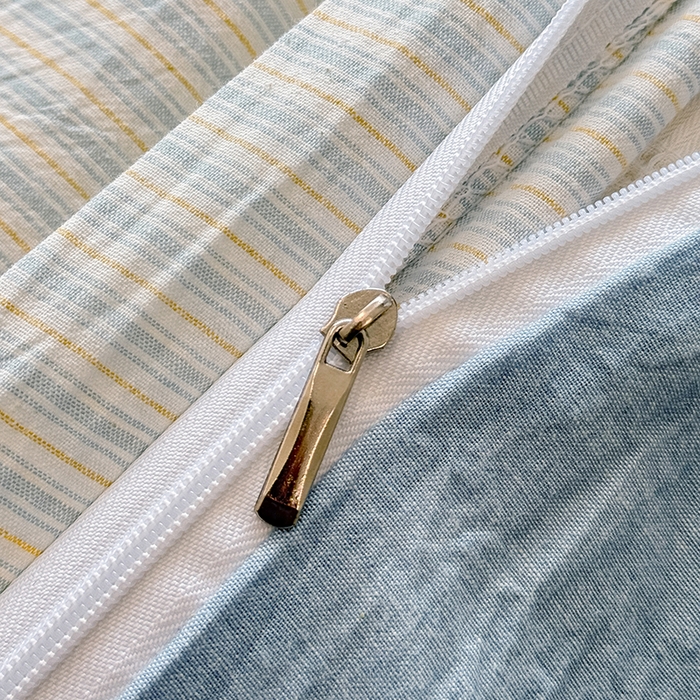 91家纺网 家纺一手货源 找家纺 梦依依 2026新款全棉色织水洗棉拉链款单品被套 玛丽兰