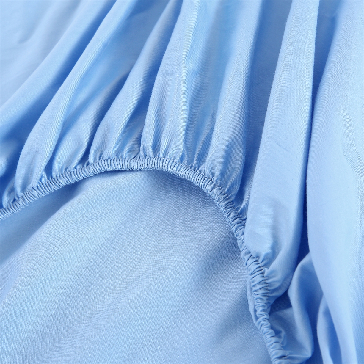 91家纺网 家纺一手货源 找家纺 乐逸家纺 2026新款斜纹全棉100%高支高密40支精美刺绣款单层床笠三件套一见倾心系列 一见倾心-婴儿蓝