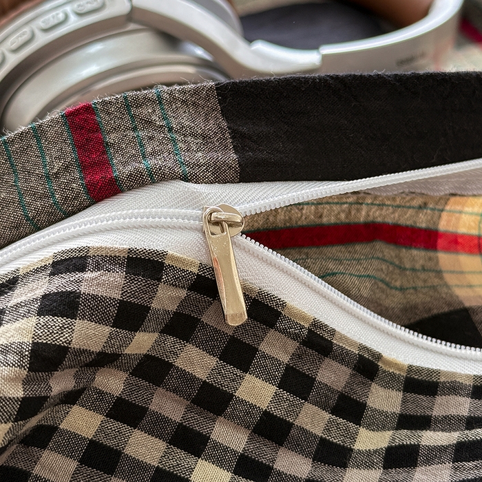 91家纺网 家纺一手货源 找家纺 梦依依 2026新款全棉色织水洗棉拉链款单品被套 木槿黑