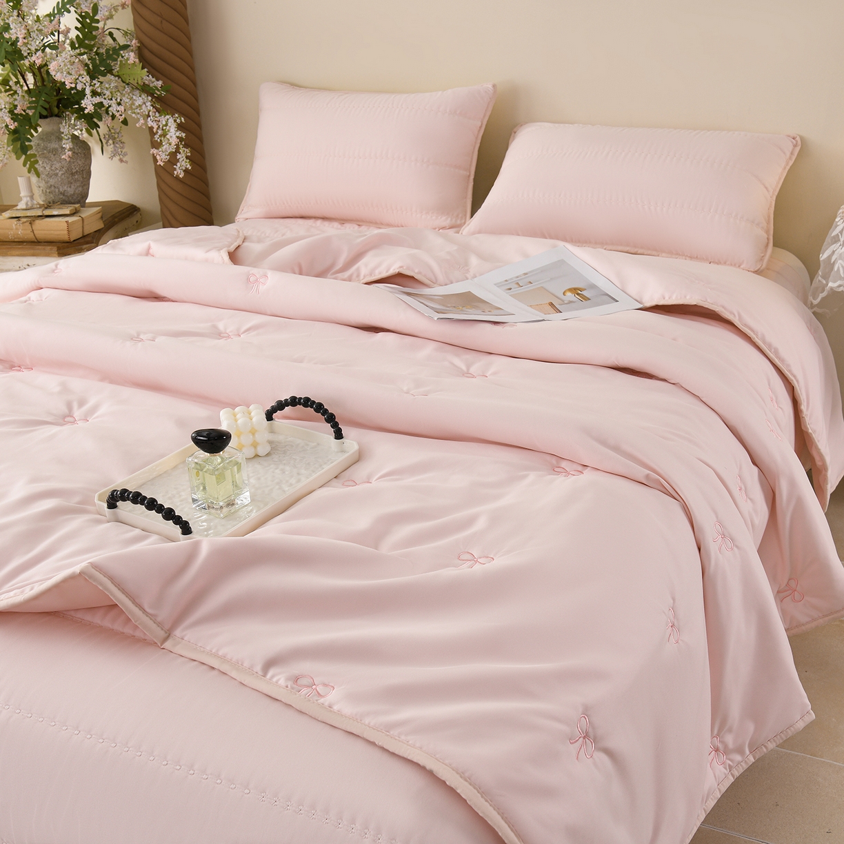 91家纺网 家纺一手货源 找家纺 （总）推推家纺 2026新款水洗棉床盖夏被四件套