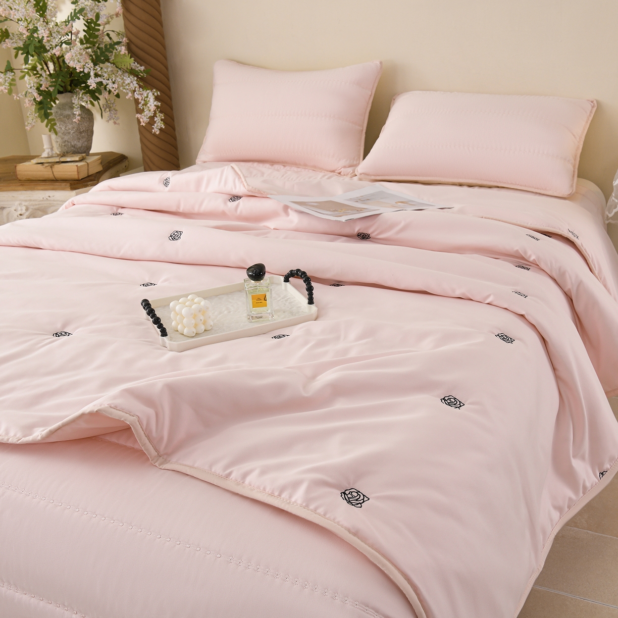 91家纺网 家纺一手货源 找家纺 （总）推推家纺 2026新款水洗棉床盖夏被四件套