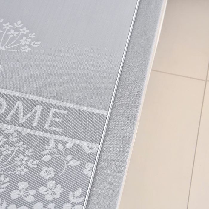 91家纺网 家纺一手货源 找家纺 小牛席业 2026春夏新款【实拍风格】PE凉感小碎花提花冰丝席 灰色