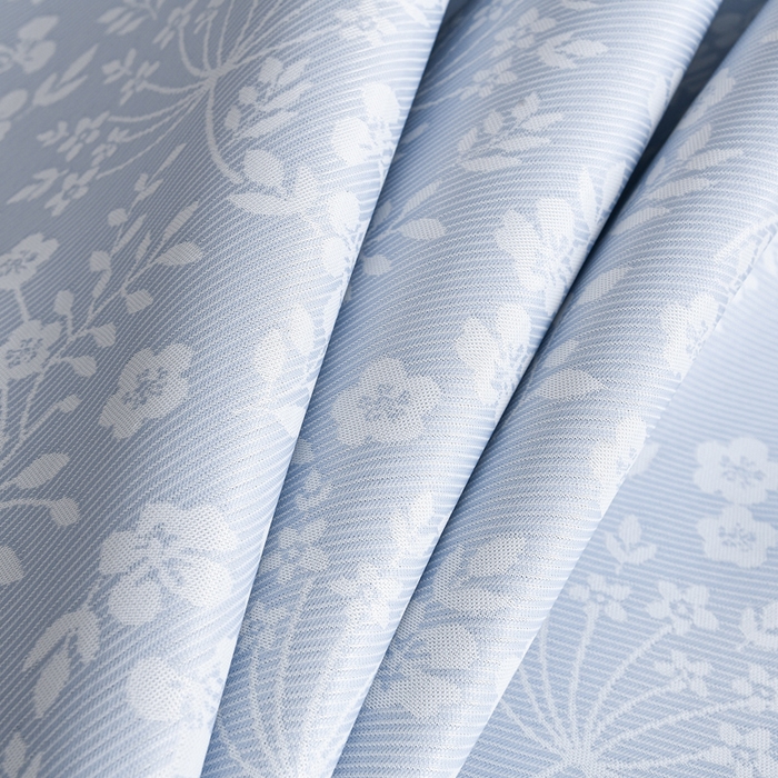 91家纺网 家纺一手货源 找家纺 小牛席业 2026春夏新款【实拍风格】PE凉感小碎花提花冰丝席 蓝色