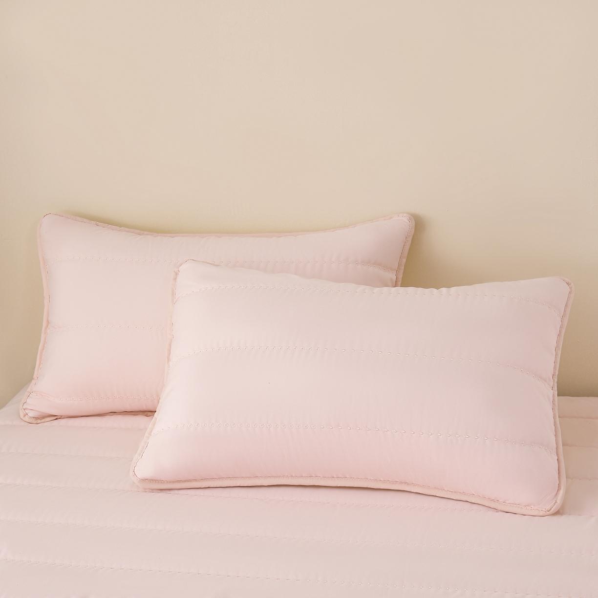 91家纺网 家纺一手货源 找家纺 推推家纺 2026新款水洗棉床盖夏被四件套 蝴蝶结-粉色