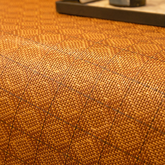 91家纺网 家纺一手货源 找家纺 大元 2026新款凉席刺绣艾草藤席 刺绣款-罗马格