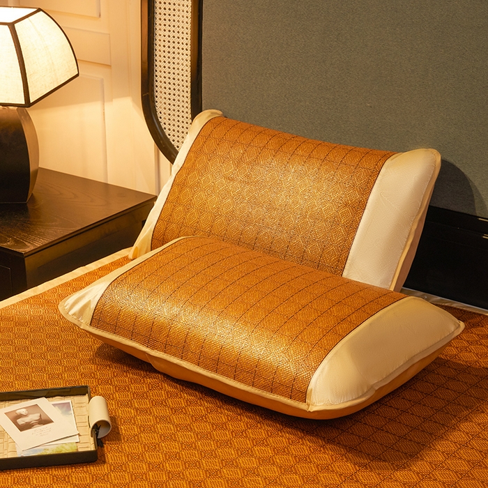 91家纺网 家纺一手货源 找家纺 大元 2026新款凉席刺绣艾草藤席 刺绣款-罗马格