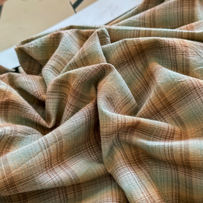 91家纺网 家纺一手货源 找家纺 梦依依 2026新款全棉色织水洗棉拉链款单品被套 云岫绿咖