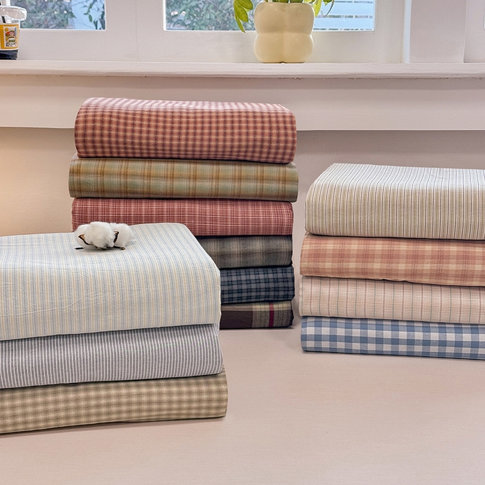 91家纺网 家纺一手货源 找家纺 梦依依 2026新款全棉色织水洗棉拉链款单品被套 组合