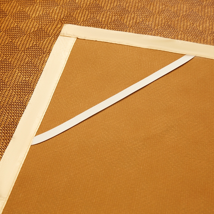 91家纺网 家纺一手货源 找家纺 大元 2026新款凉席刺绣艾草藤席 刺绣款-经典格