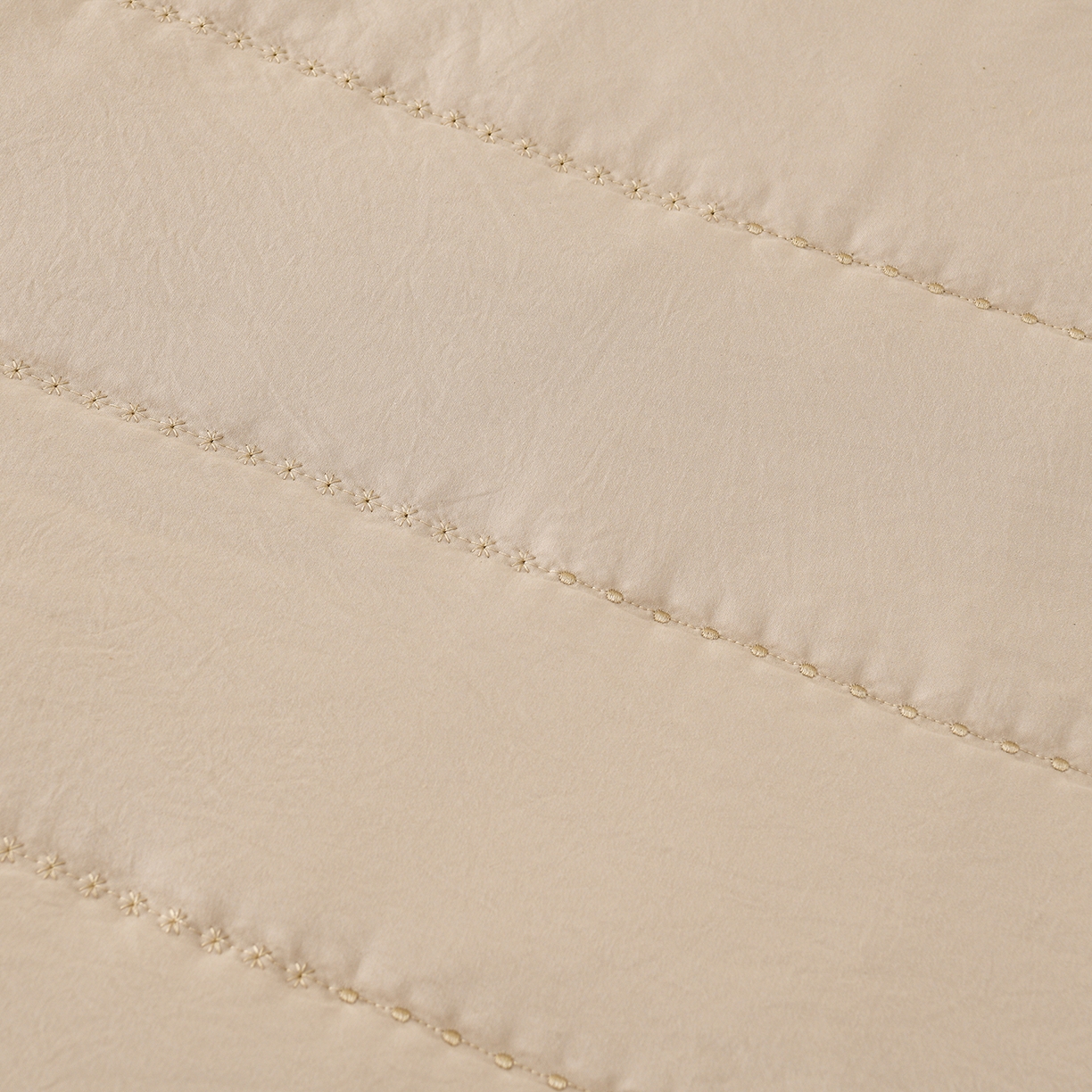 91家纺网 家纺一手货源 找家纺 推推家纺 2026新款水洗棉床盖夏被四件套 蝴蝶结-卡其