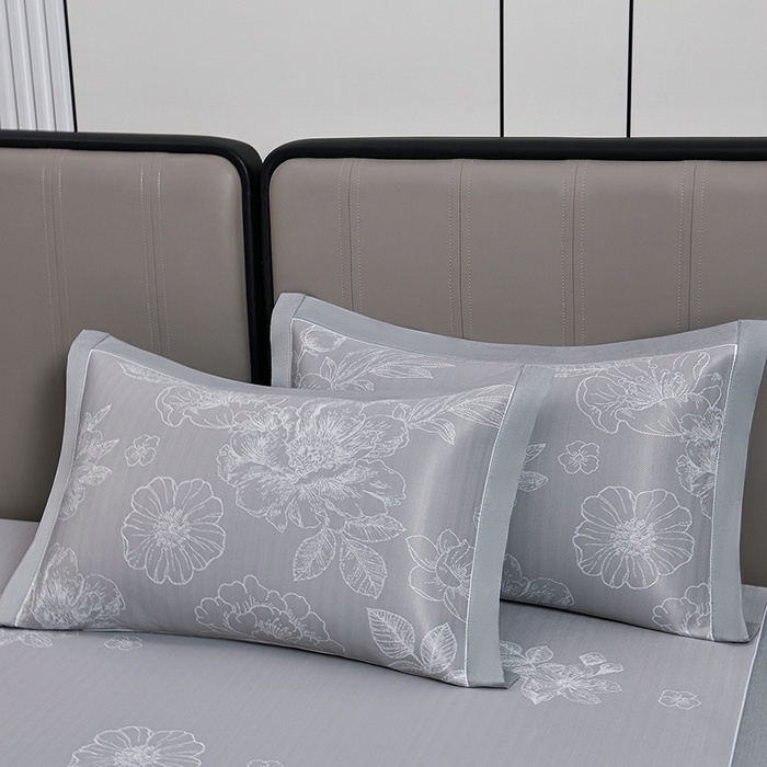 91家纺网 家纺一手货源 找家纺 （总）小牛席业 2026春夏新款【实拍风格】PE凉感凉席席子-轻奢赫本（床笠款）