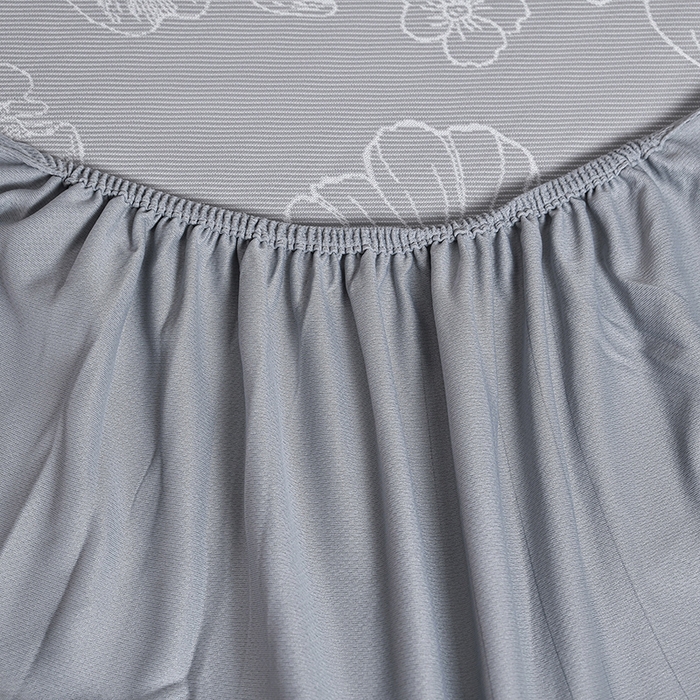 91家纺网 家纺一手货源 找家纺 小牛席业 2026春夏新款【实拍风格】PE凉感凉席席子-轻奢赫本（床笠款） 轻奢赫本-灰色