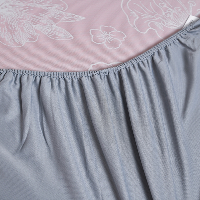 91家纺网 家纺一手货源 找家纺 小牛席业 2026春夏新款【实拍风格】PE凉感凉席席子-轻奢赫本（床笠款） 轻奢赫本-粉色