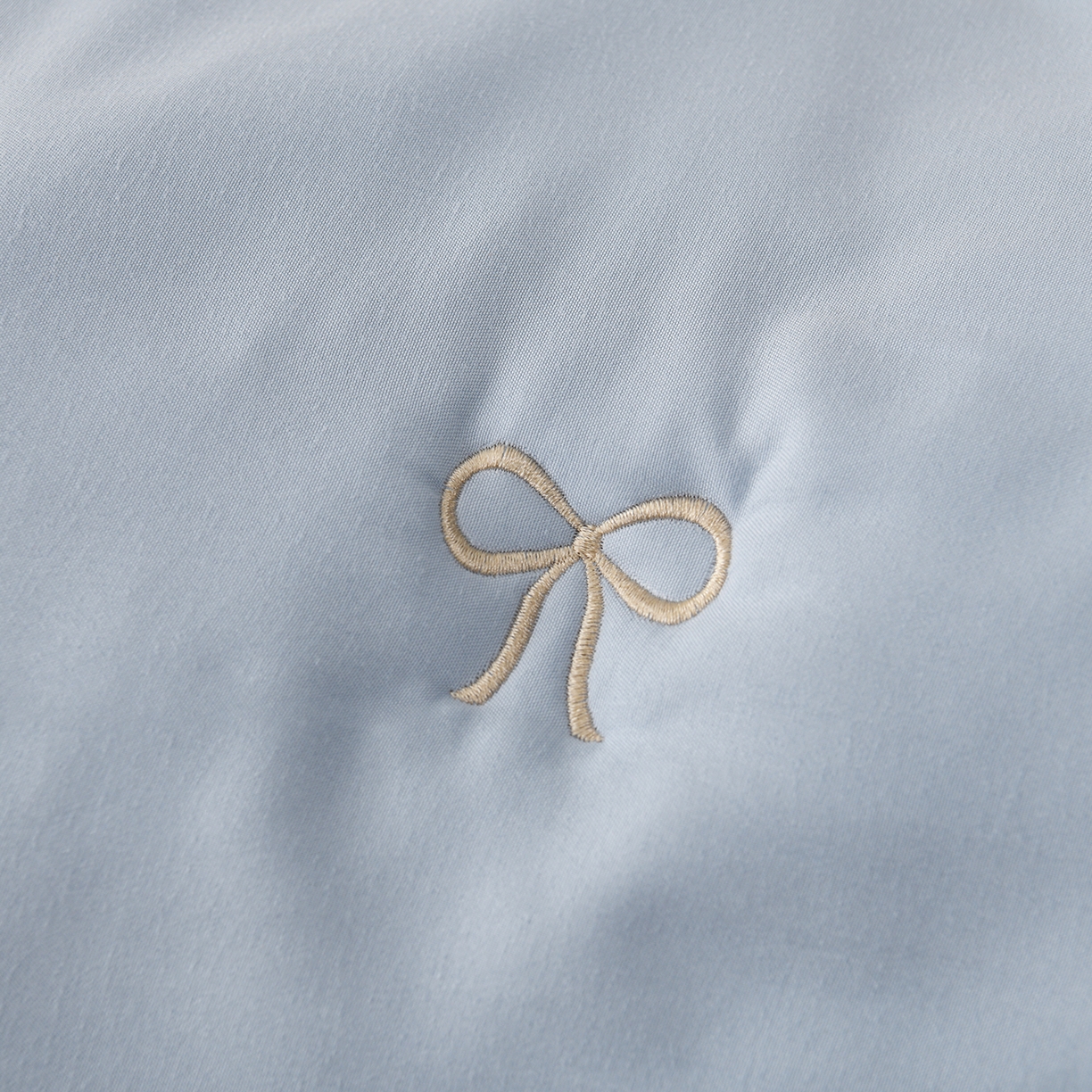 91家纺网 家纺一手货源 找家纺 推推家纺 2026新款水洗棉床盖夏被四件套 蝴蝶结-蓝色