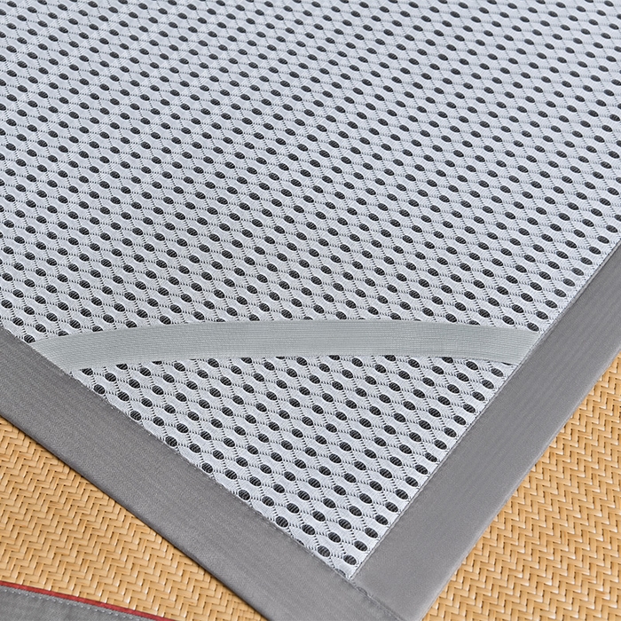 91家纺网 家纺一手货源 找家纺 小牛席业 2026春夏新款PE冷感霸王藤系列凉席席子（熊猫刺绣款） 熊猫刺绣款-黄色