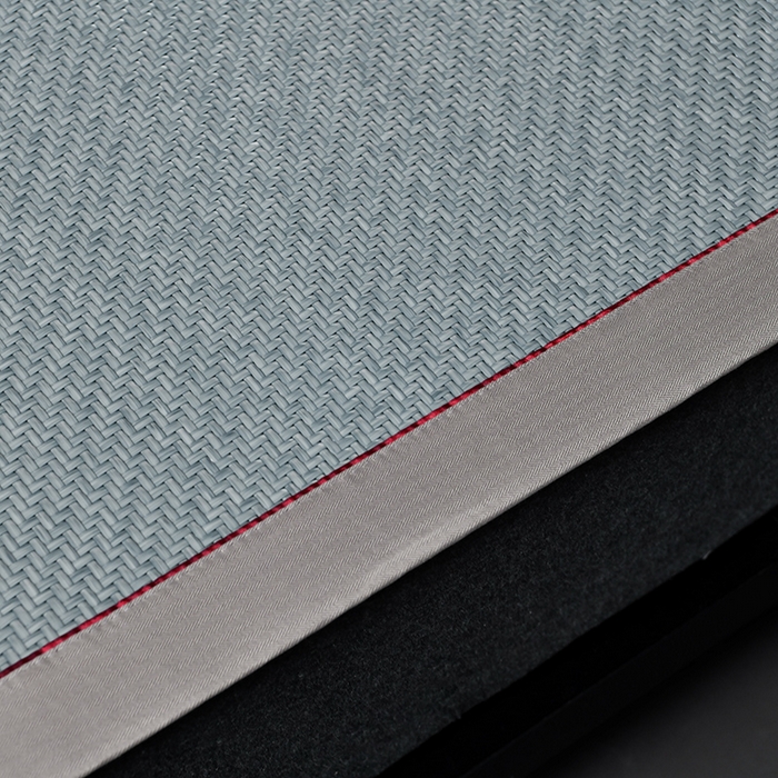 91家纺网 家纺一手货源 找家纺 小牛席业 2026春夏新款PE冷感霸王藤系列凉席席子（熊猫刺绣款） 熊猫刺绣款-浅蓝