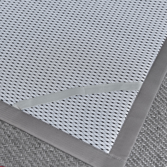 91家纺网 家纺一手货源 找家纺 小牛席业 2026春夏新款PE冷感霸王藤系列凉席席子（熊猫刺绣款） 熊猫刺绣款-灰色