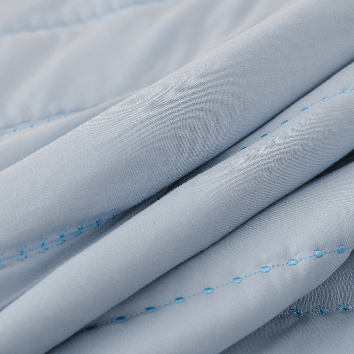 91家纺网 家纺一手货源 找家纺 推推家纺 2026新款水洗棉床盖夏被四件套 蝴蝶-蓝色