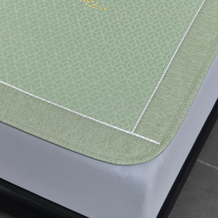 91家纺网 家纺一手货源 找家纺 小牛席业 2026春夏新款天鹅冷感豆豆席系列凉席席子-（床笠款） 天鹅冷感豆豆席系列-（床笠款）绿色