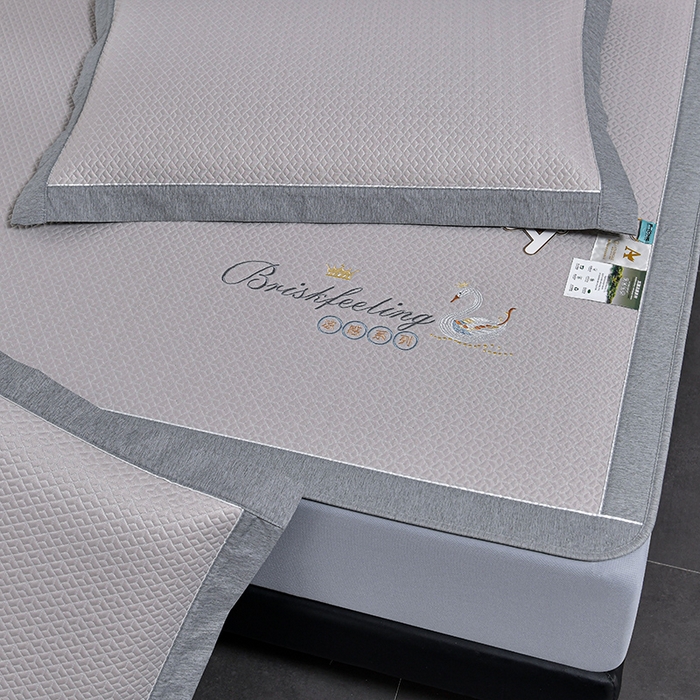 91家纺网 家纺一手货源 找家纺 小牛席业 2026春夏新款天鹅冷感豆豆席系列凉席席子-（床笠款） 天鹅冷感豆豆席系列-（床笠款）米色