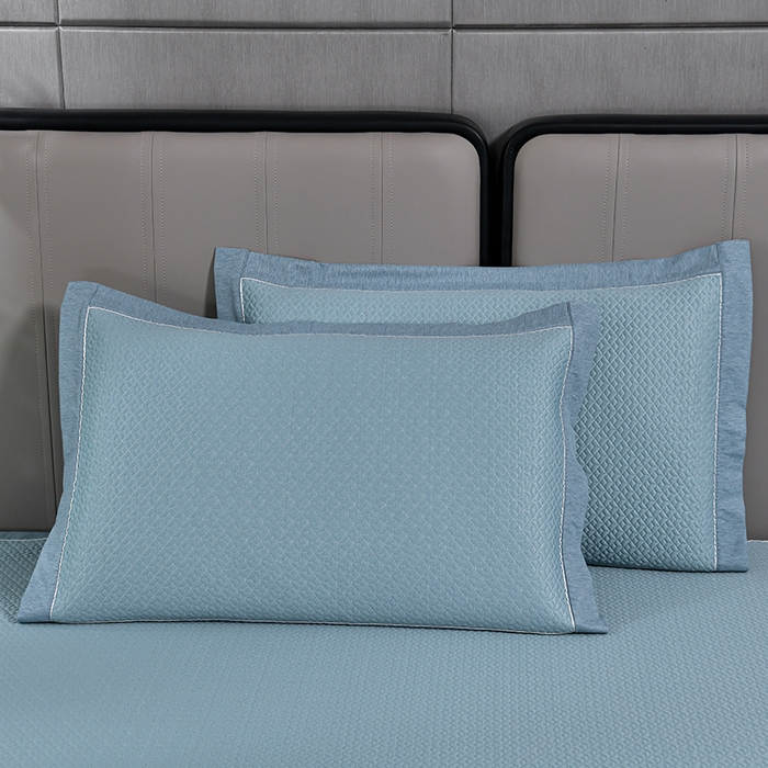 91家纺网 家纺一手货源 找家纺 小牛席业 2026春夏新款天鹅冷感豆豆席系列凉席席子-（床笠款） 天鹅冷感豆豆席系列-（床笠款）蓝色