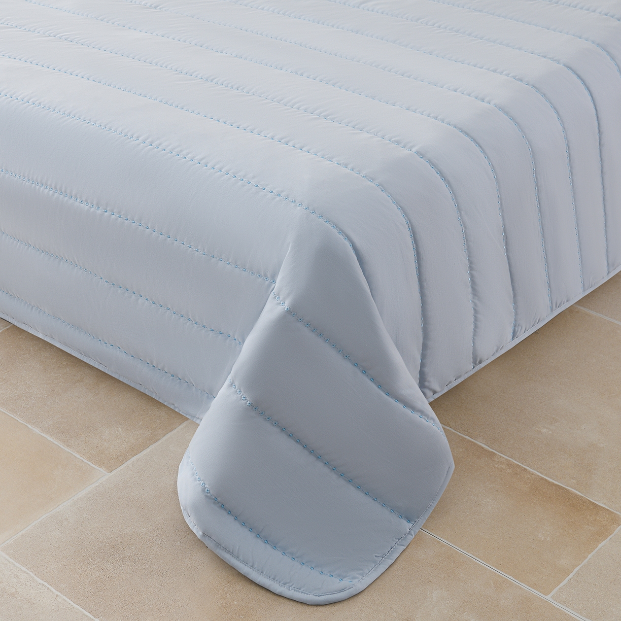 91家纺网 家纺一手货源 找家纺 推推家纺 2026新款水洗棉床盖夏被四件套 蝴蝶-蓝色