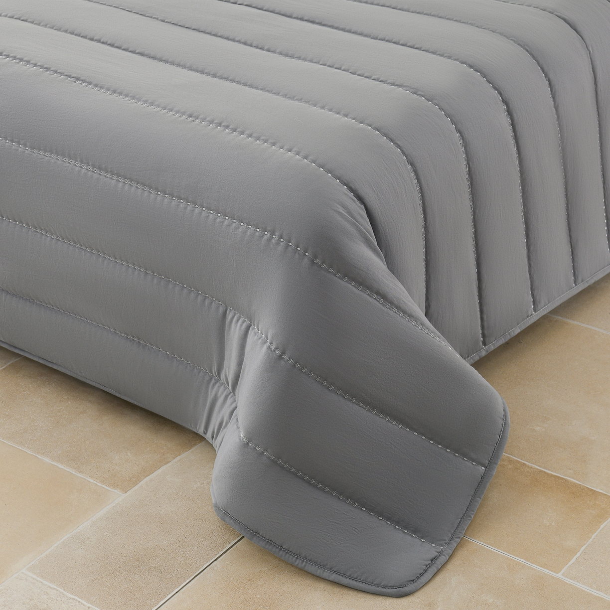 91家纺网 家纺一手货源 找家纺 推推家纺 2026新款水洗棉床盖夏被四件套 玫瑰-灰色