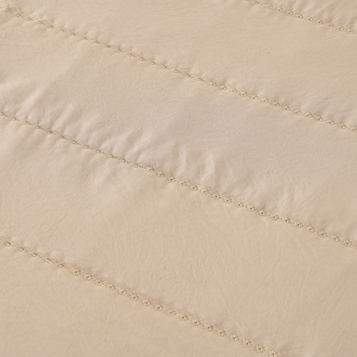 91家纺网 家纺一手货源 找家纺 推推家纺 2026新款水洗棉床盖夏被四件套 玫瑰卡其