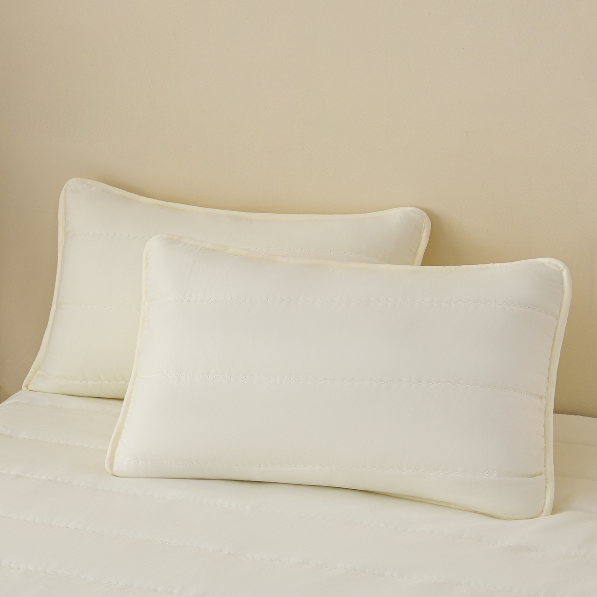 91家纺网 家纺一手货源 找家纺 推推家纺 2026新款水洗棉床盖夏被四件套 玫瑰-米白