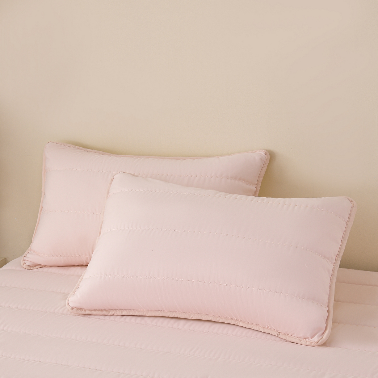 91家纺网 家纺一手货源 找家纺 推推家纺 2026新款水洗棉床盖夏被四件套 郁金香-粉色