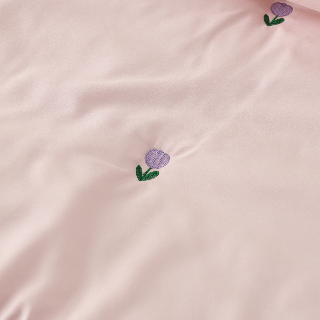 91家纺网 家纺一手货源 找家纺 推推家纺 2026新款水洗棉床盖夏被四件套 郁金香-粉色