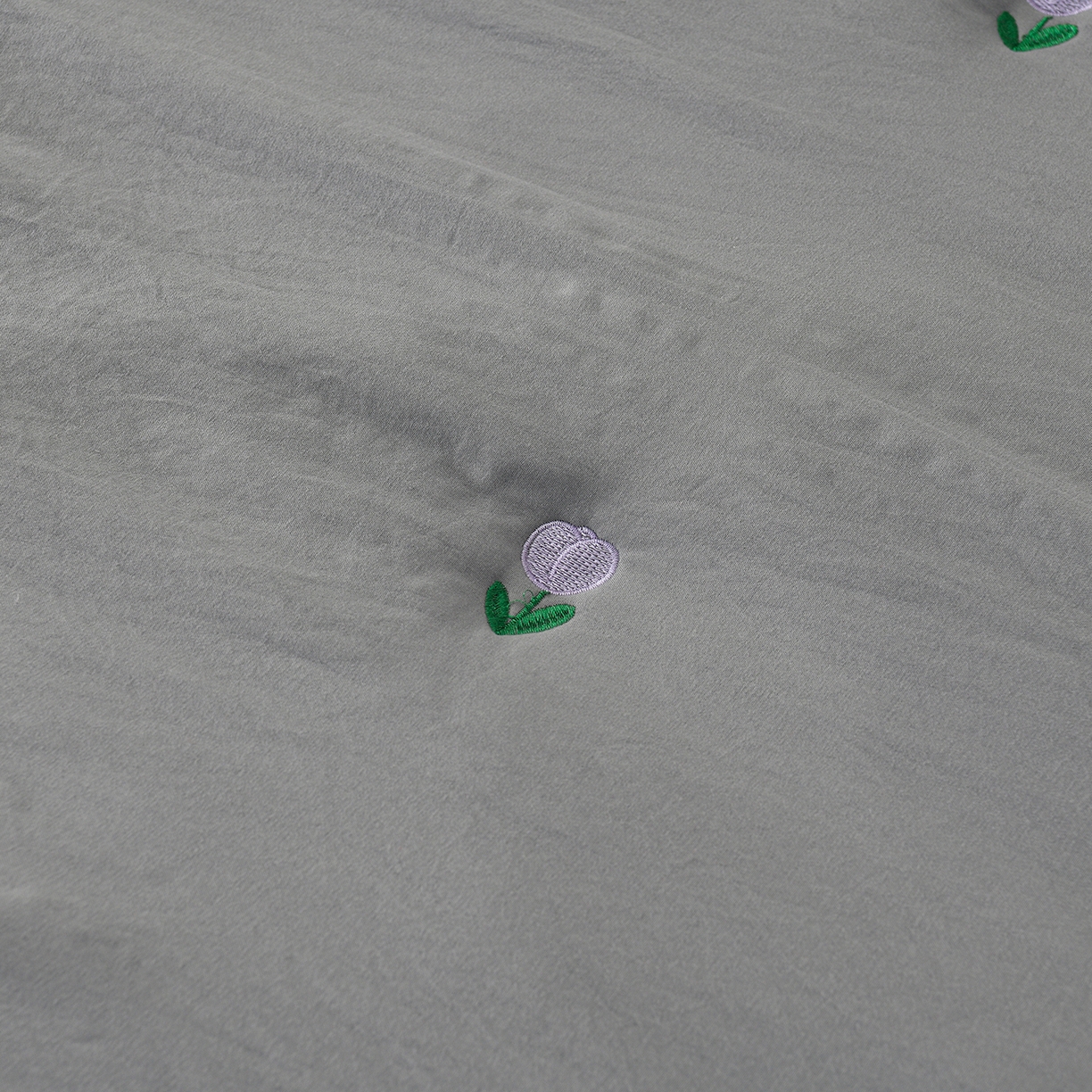 91家纺网 家纺一手货源 找家纺 推推家纺 2026新款水洗棉床盖夏被四件套 郁金香-灰色