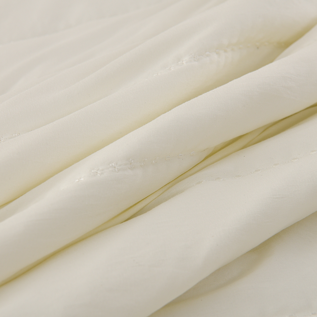 91家纺网 家纺一手货源 找家纺 推推家纺 2026新款水洗棉床盖夏被四件套 郁金香-米白