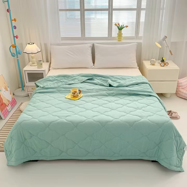 91家纺网 家纺一手货源 找家纺 （总）坦客毯业 2026新款超声波夏被纯色水洗棉夏凉被批发赠品礼品被供货