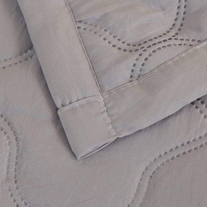 91家纺网 家纺一手货源 找家纺 坦客毯业 2026新款超声波夏被纯色水洗棉夏凉被批发赠品礼品被供货 夏被-灰