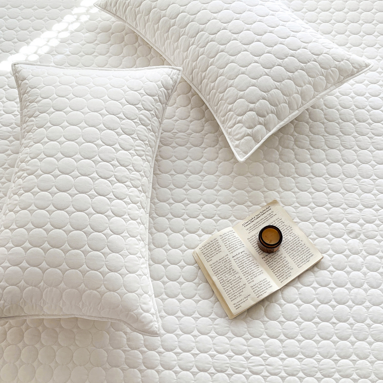 91家纺网 家纺一手货源 找家纺 （总）其奥家纺 2026新款全棉水洗棉夹棉床盖三件套-同心圆系列