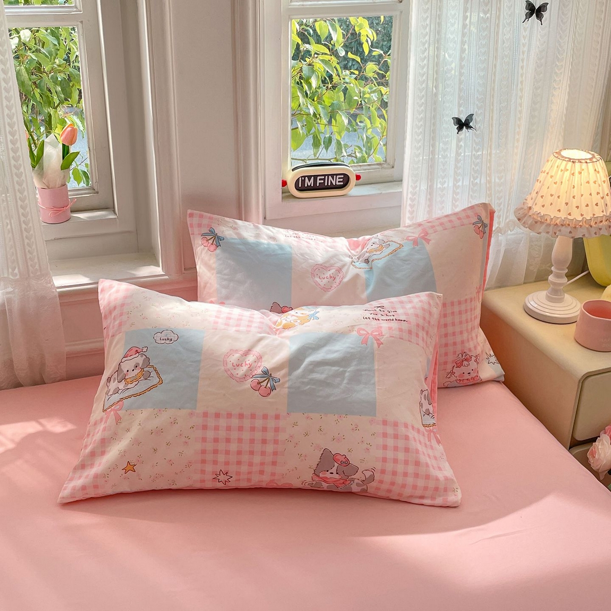 91家纺网 家纺一手货源 找家纺 卡斯诺家纺馆 2026新款古法水洗仿棉四件套（下载文件包含买家秀） 甜趣萌格