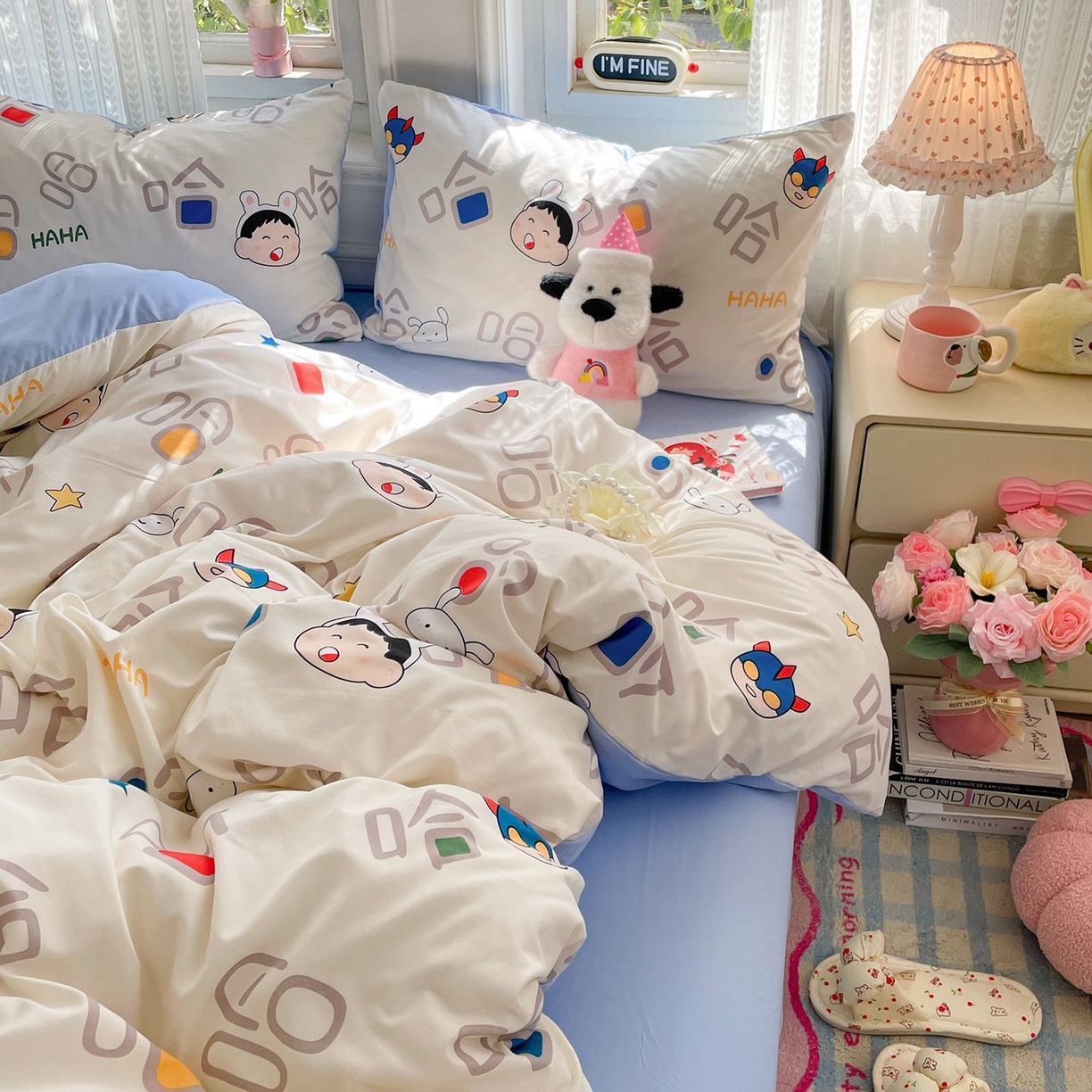 91家纺网 家纺一手货源 找家纺 卡斯诺家纺馆 2026新款古法水洗仿棉四件套（下载文件包含买家秀） 欢乐哈哈