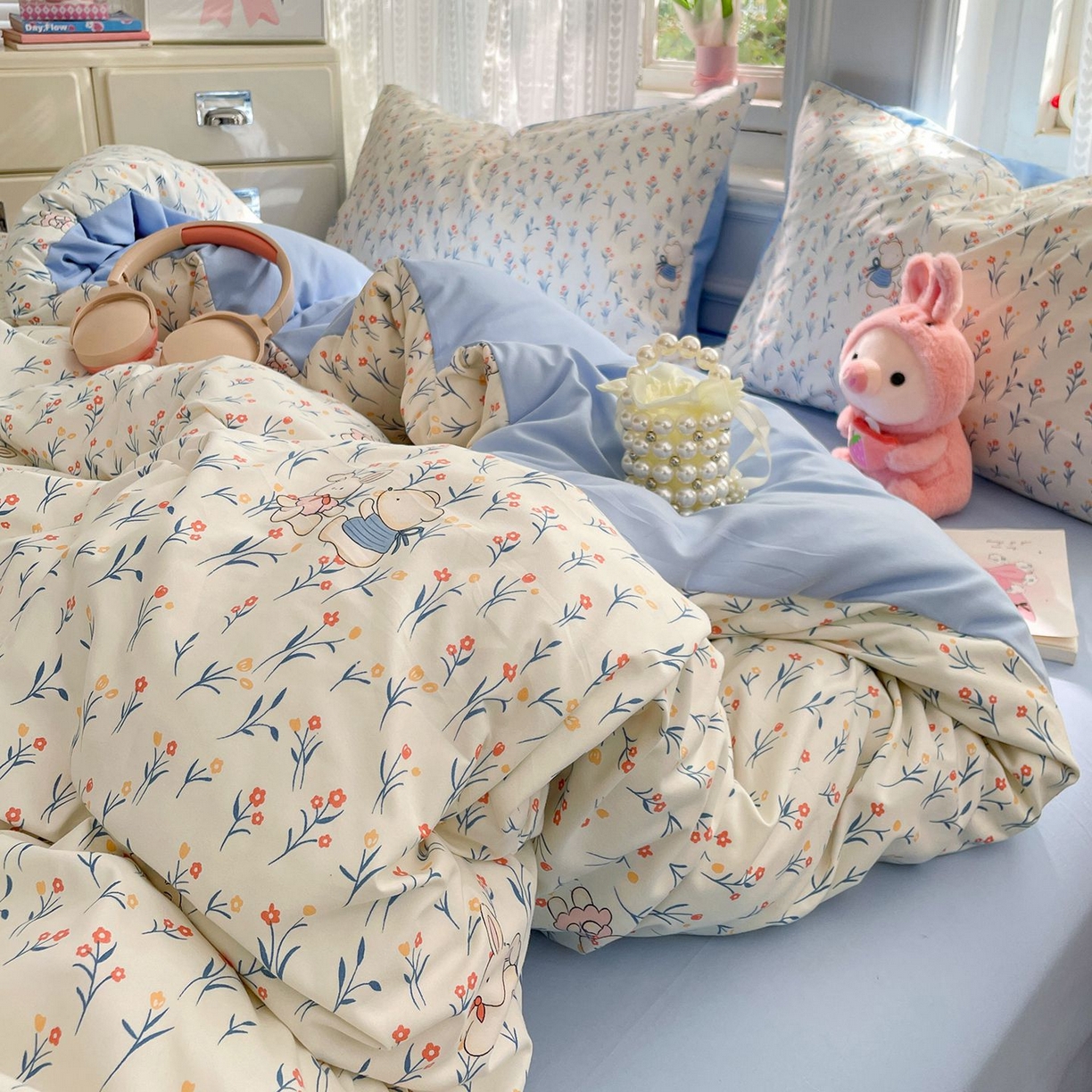 91家纺网 家纺一手货源 找家纺 卡斯诺家纺馆 2026新款古法水洗仿棉四件套（下载文件包含买家秀） 依偎